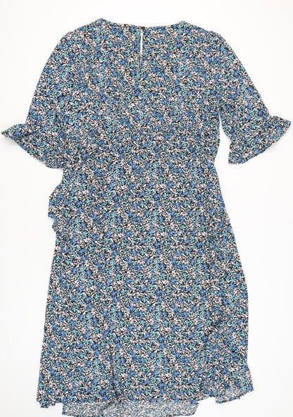 Dorothy Perkins Women’s Blue Floral Shift Dress UK 20