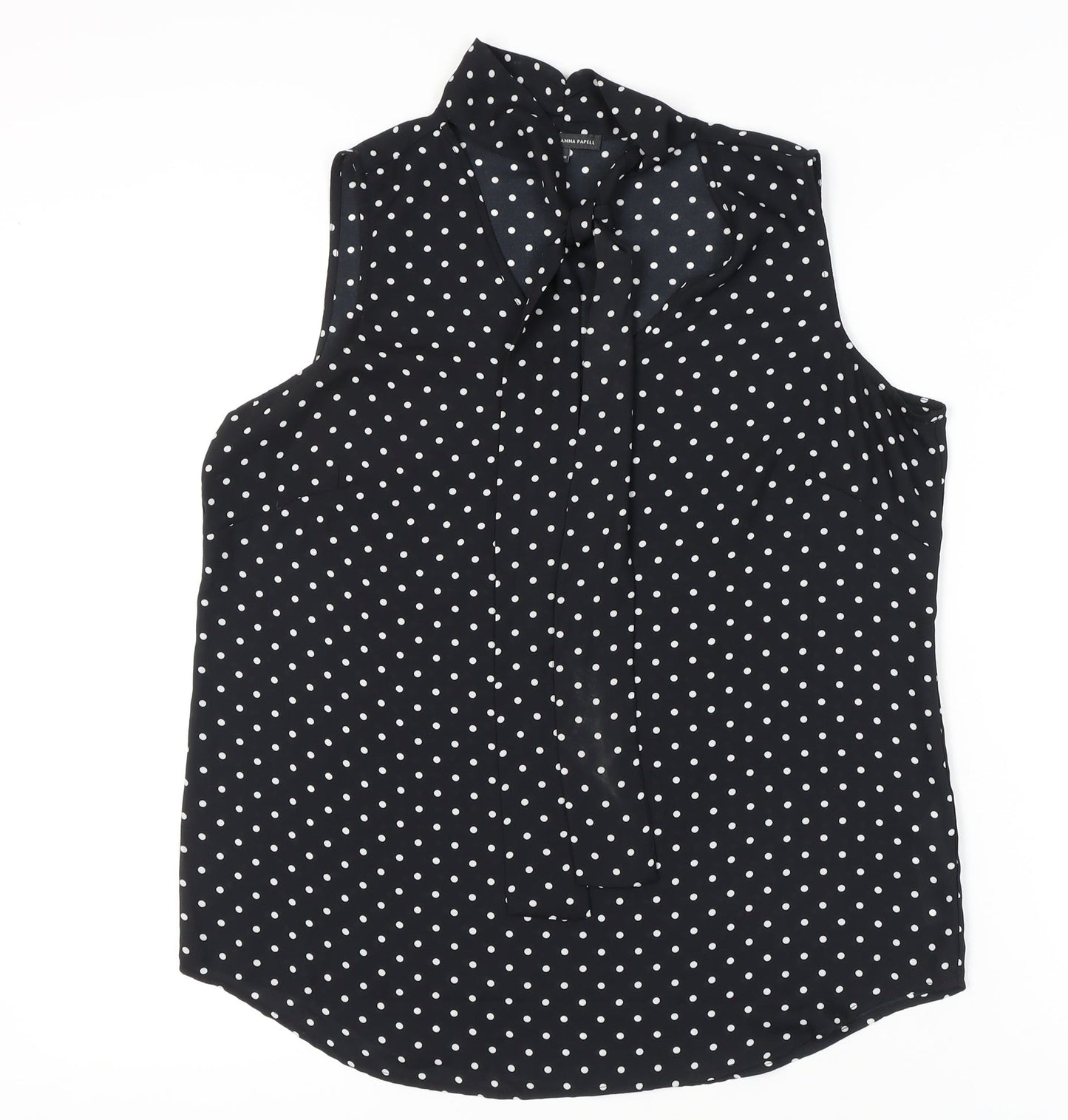 Womens UK Size M Adrianna Papell Black Tunic Blouse