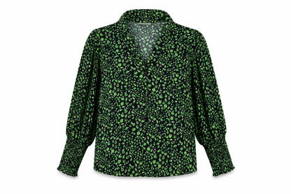Womens UK Size 4 Topshop Green Tunic Blouse
