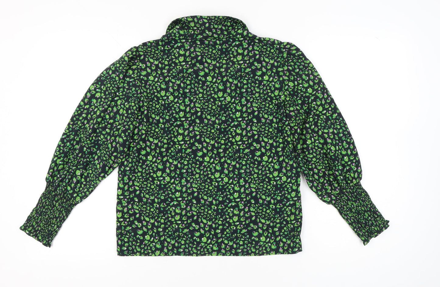 Womens UK Size 4 Topshop Green Tunic Blouse