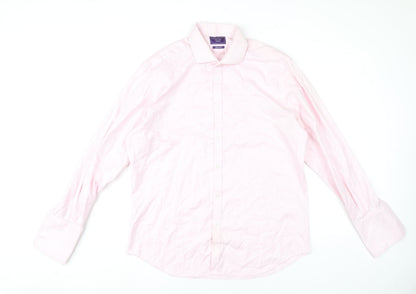 Mens UK Collar Size 16.5 Guthrie & Valentine Smart Pink  Dress Shirt