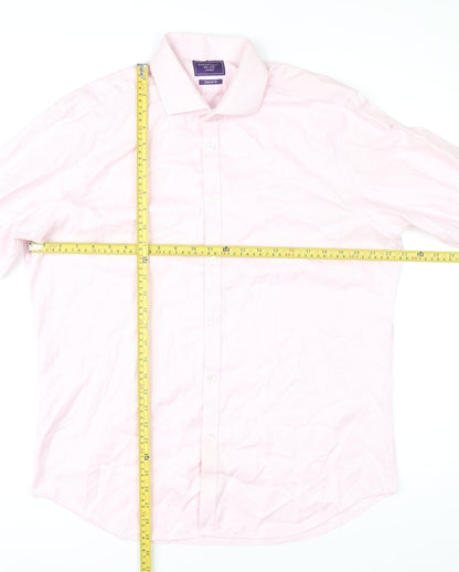 Mens UK Collar Size 16.5 Guthrie & Valentine Smart Pink  Dress Shirt