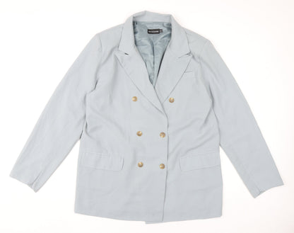 PrettyLittleThing Women’s Blue UK 12 Double Breasted Blazer