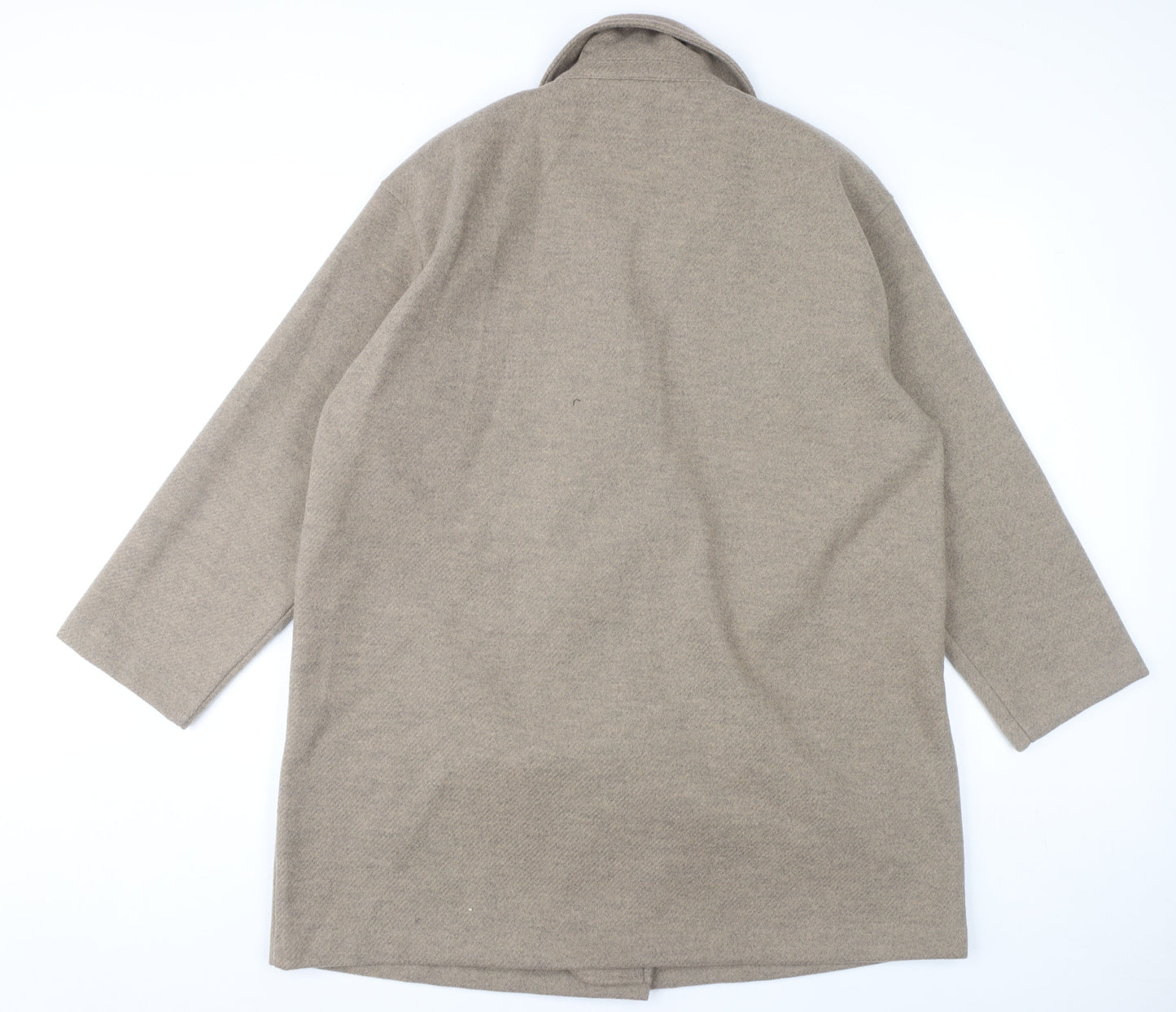 Tu Women’s Beige Coat Size 18 Mid-Length Buttoned Overcoat