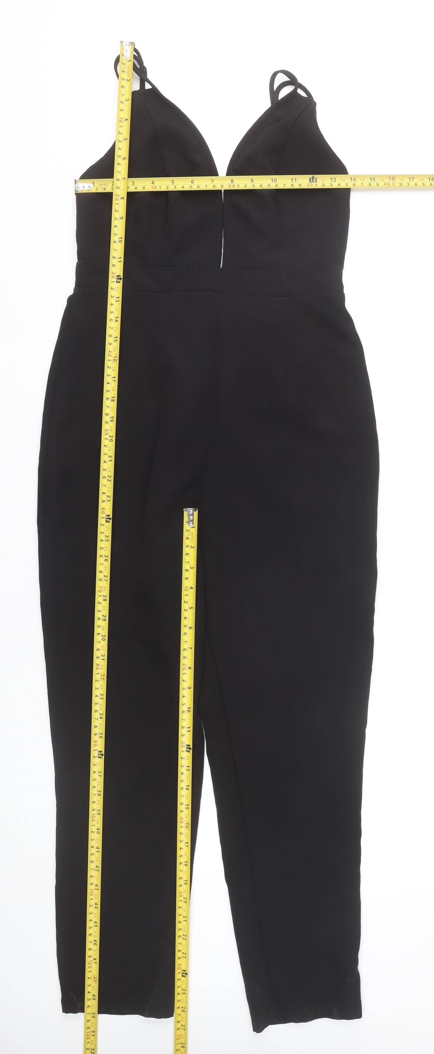 Womens UK Size 10 ASOS One-Piece Black Jumpsuit