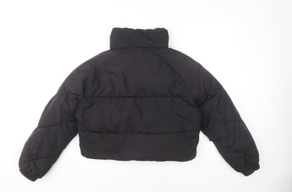 Womens UK Size 8 Topshop Black Puffer Jacket