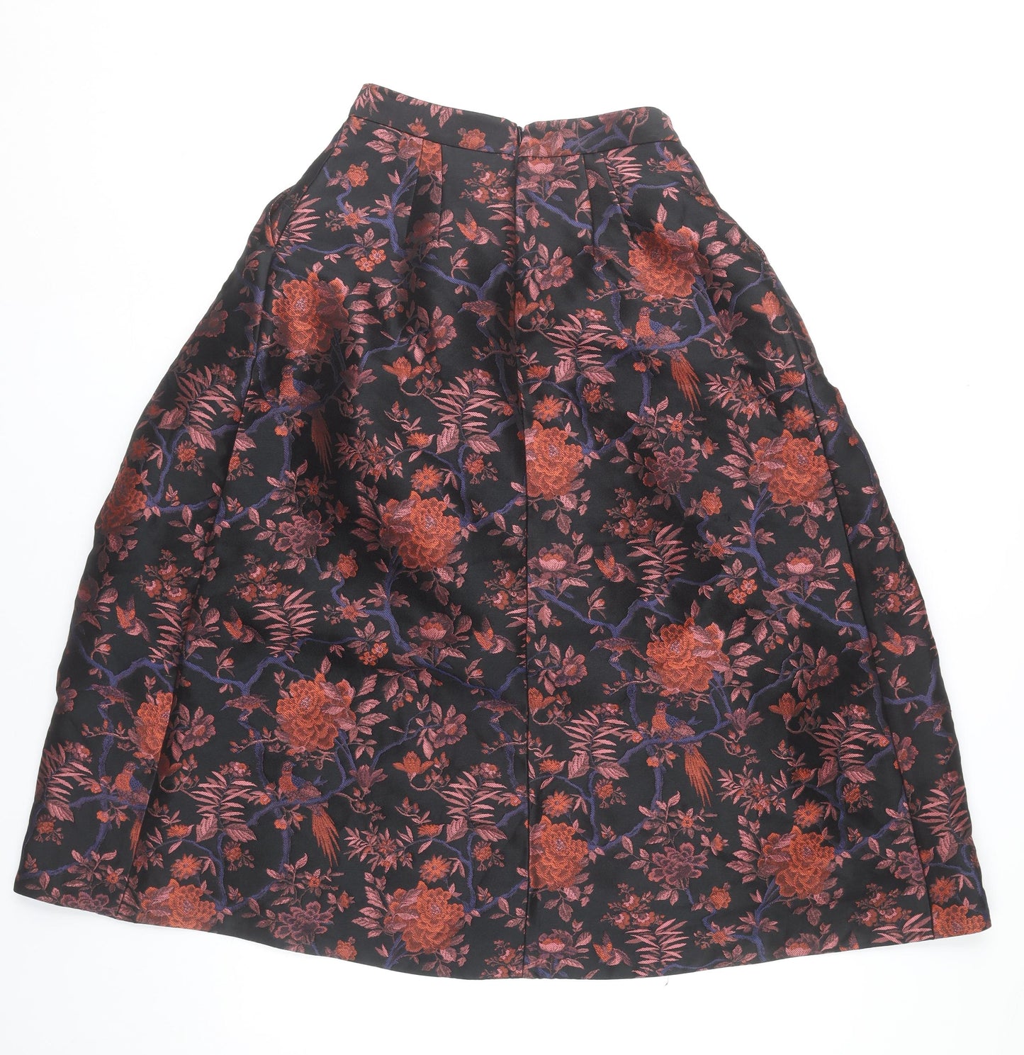 L.K. Bennett Women’s Black Multi Floral A-Line Midi Skirt UK 6