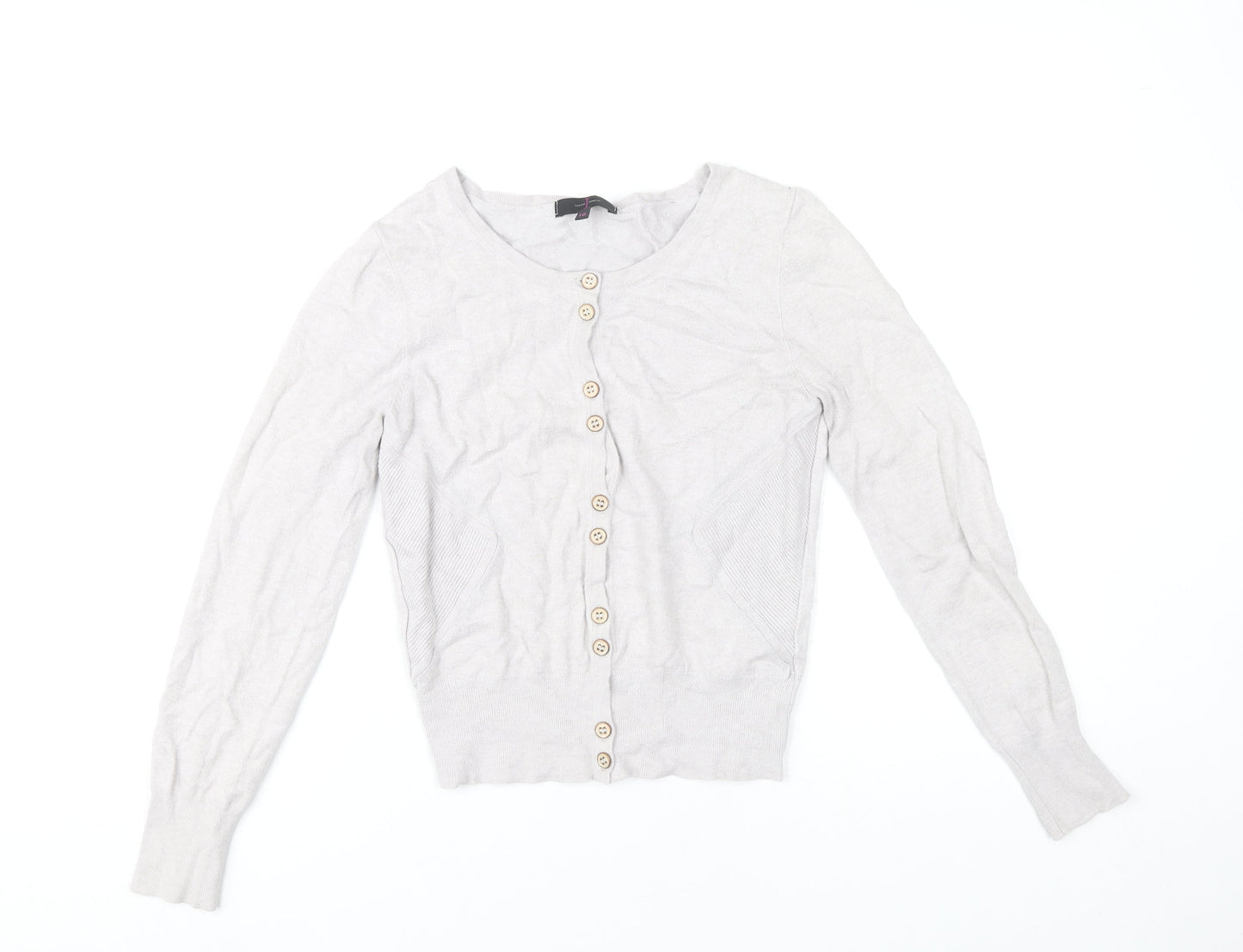 Jasper Conran Women’s Beige Long Sleeve Button Cardigan Size 10