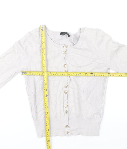 Jasper Conran Women’s Beige Long Sleeve Button Cardigan Size 10