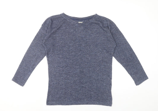 Zara Women’s Blue Slim Fit Knit Jumper Size S Long Sleeve