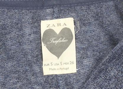 Zara Women’s Blue Slim Fit Knit Jumper Size S Long Sleeve