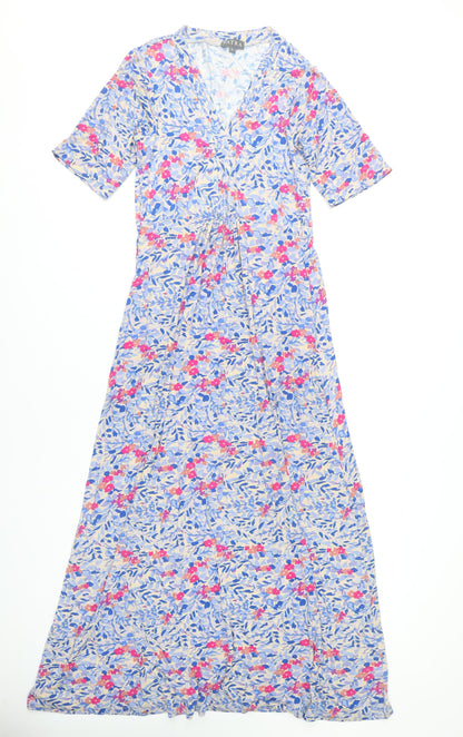 Patra Women’s Multicoloured Floral Maxi Dress Size S Viscose Stretch