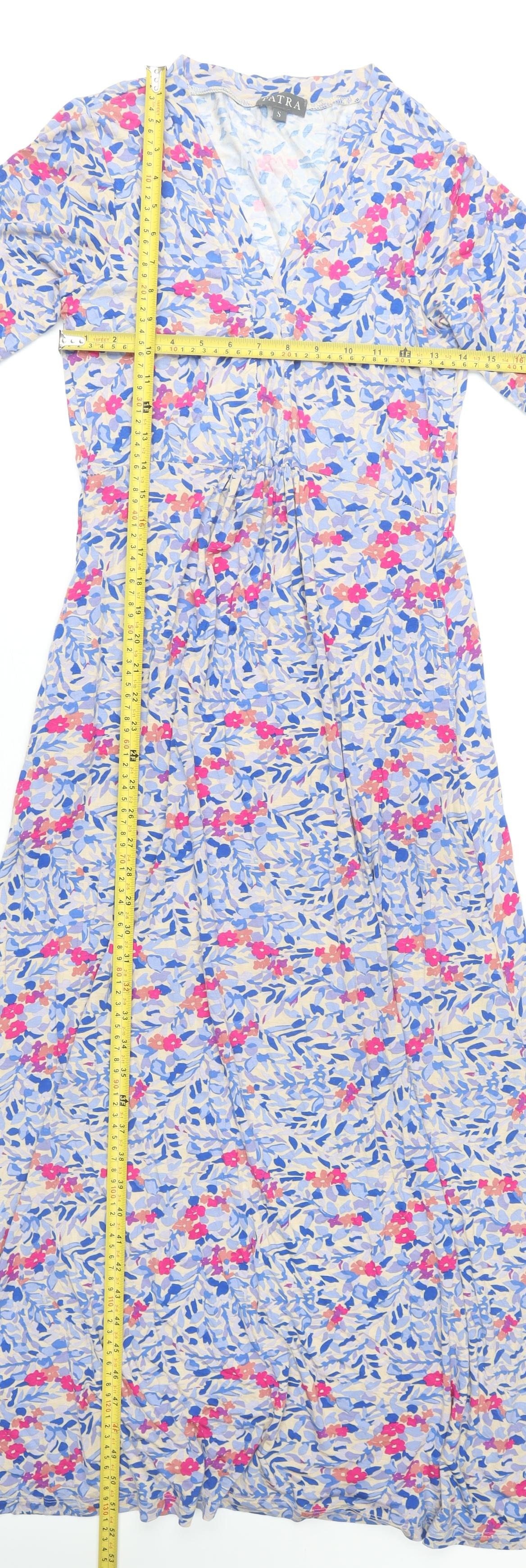 Patra Women’s Multicoloured Floral Maxi Dress Size S Viscose Stretch