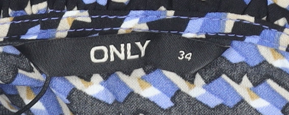 ONLY Women’s Multicoloured Geometric Midi Dress 3XL A-Line Long Sleeve