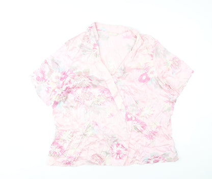 Womens UK Size 20 Marks and Spencer Pink Wrap Blouse