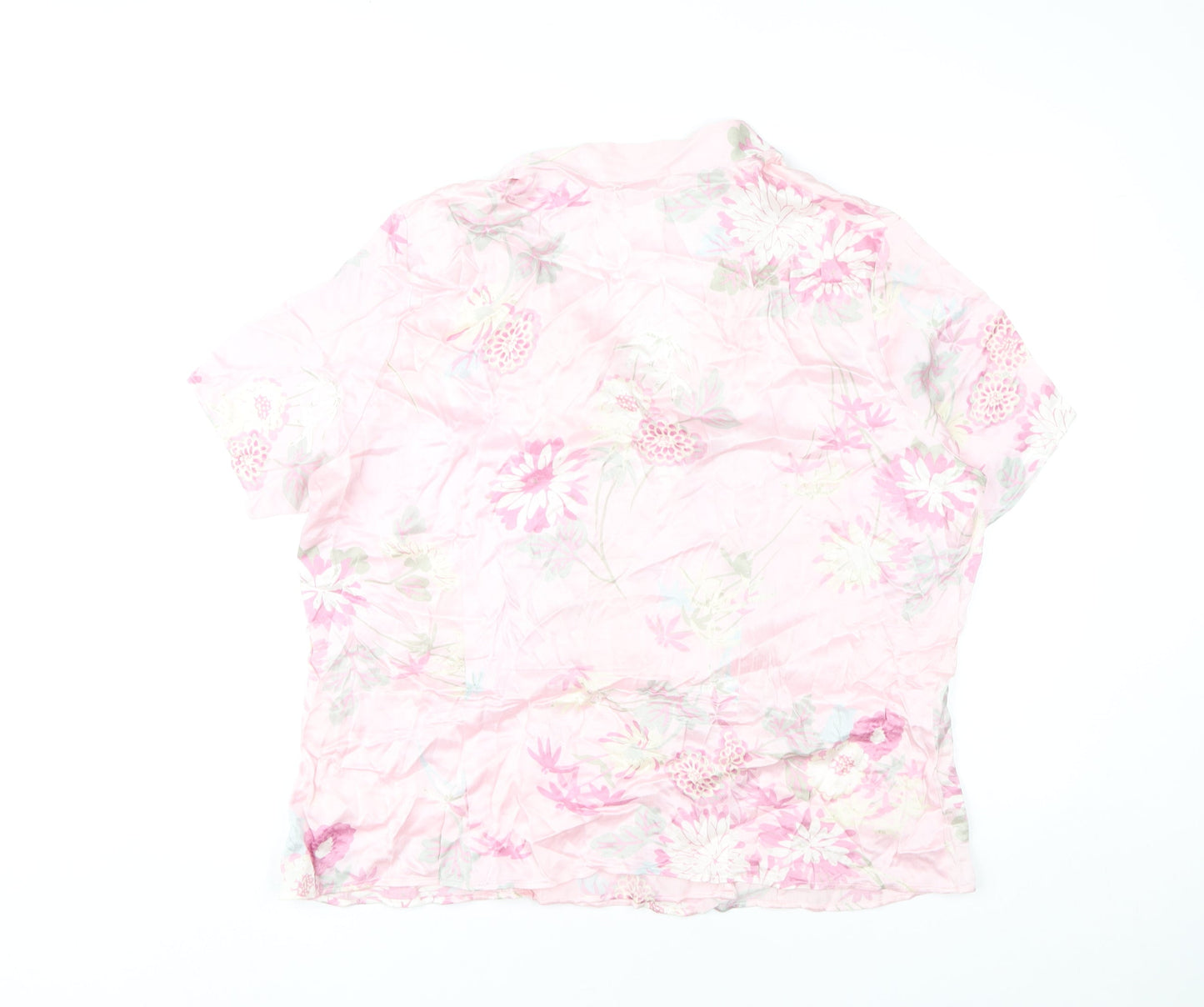 Womens UK Size 20 Marks and Spencer Pink Wrap Blouse