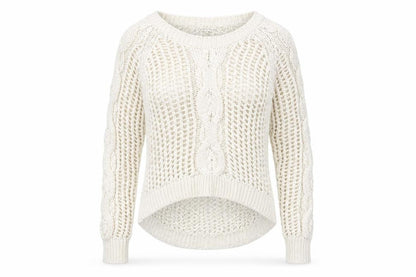 SoulCal Deluxe Women's Ivory Size 14 Open Knit Pullover Jumper