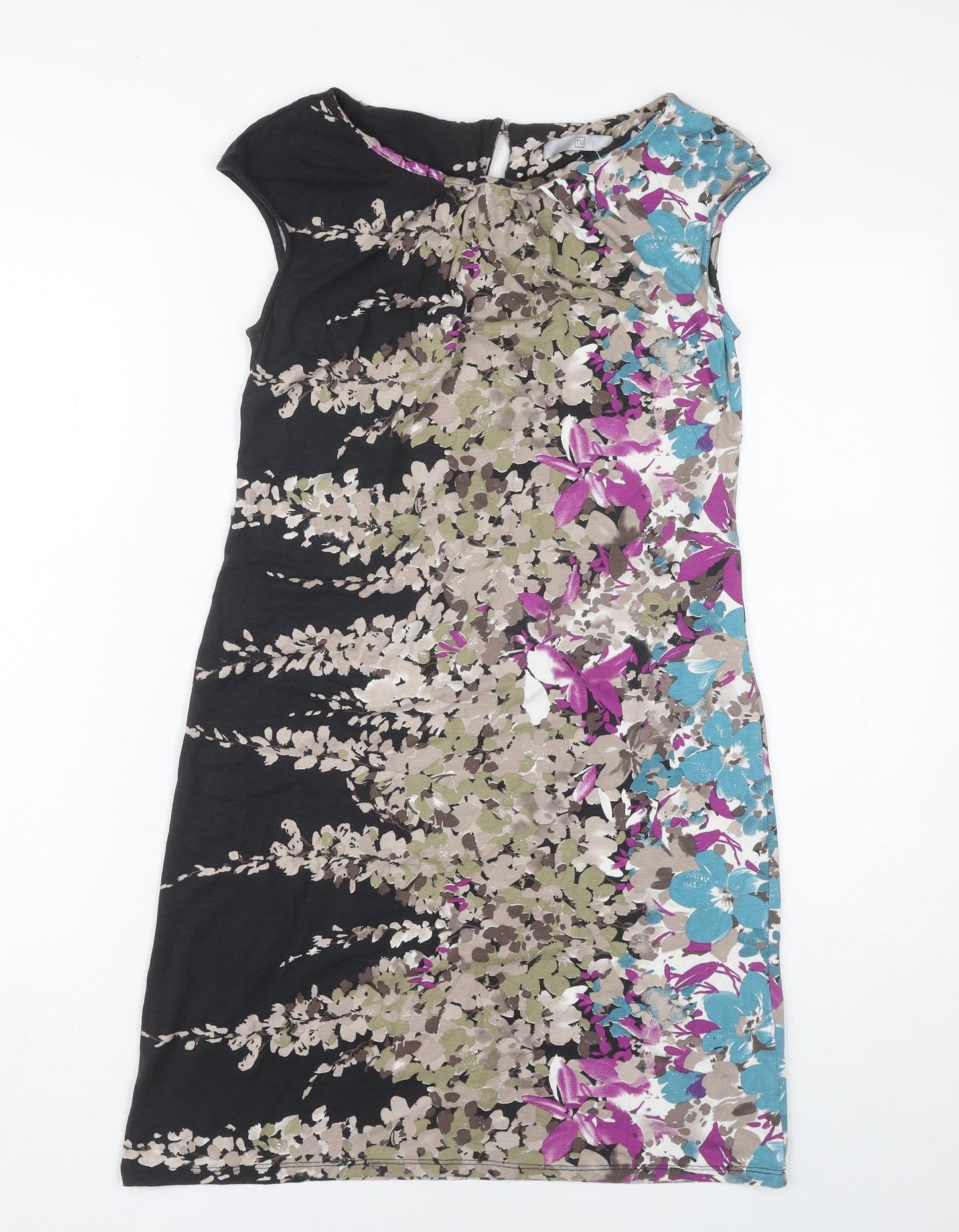 TU Women’s Multicoloured Floral Shift Dress Size 10 Knee Length