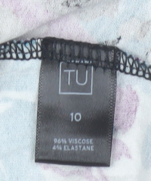 TU Women’s Multicoloured Floral Shift Dress Size 10 Knee Length