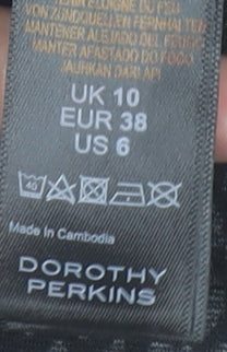 Dorothy Perkins Women Grey Animal Print Sheath Dress Size 10