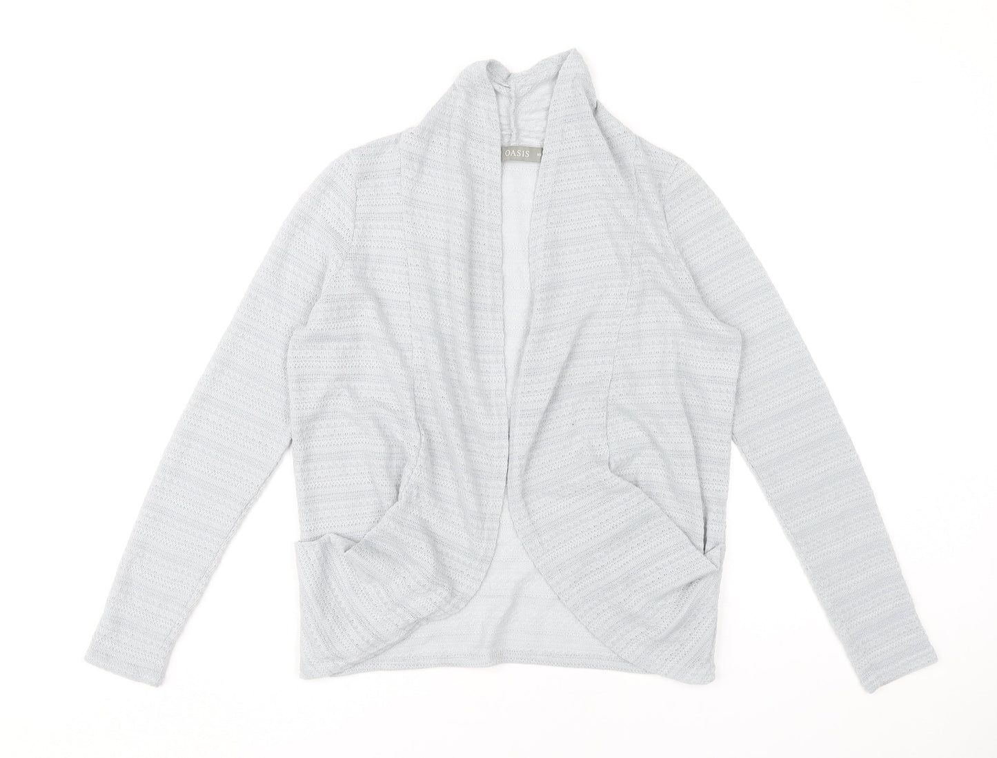 Womens UK Size XS Oasis Grey Cardigan Jumper
