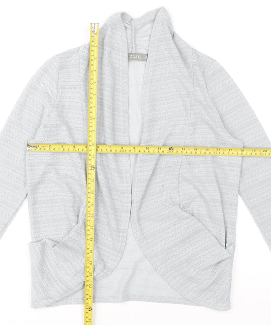 Womens UK Size XS Oasis Grey Cardigan Jumper