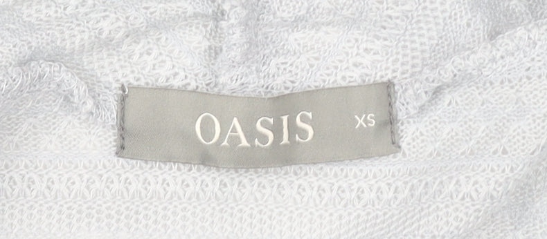 Womens UK Size XS Oasis Grey Cardigan Jumper