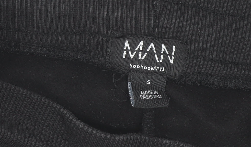 boohooMAN Men’s Black Cargo Shorts Size S Regular Fit