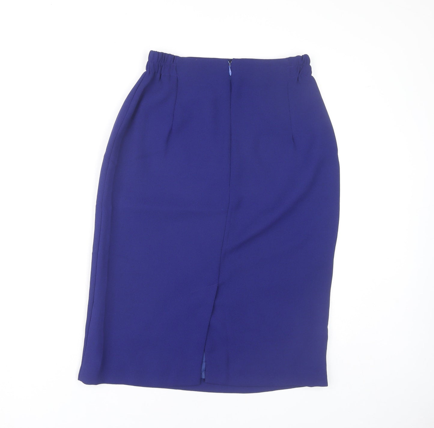 Official Womens Blue Size 12 Pencil Skirt Knee Length Workwear