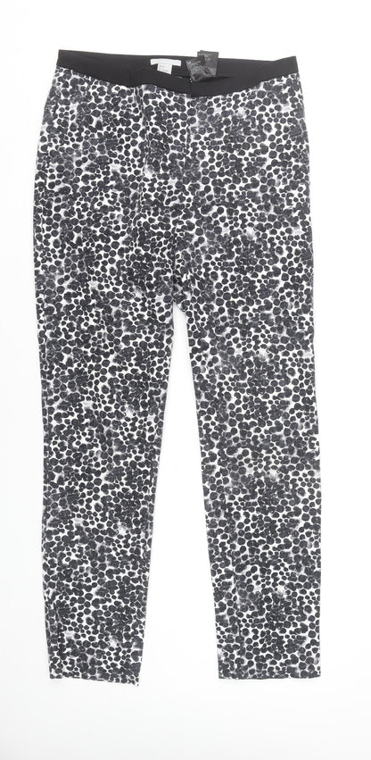 Womens UK Size 10 H&M Slim Fit Leggings Black Trousers