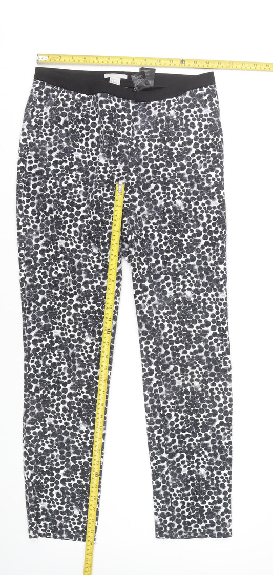 Womens UK Size 10 H&M Slim Fit Leggings Black Trousers