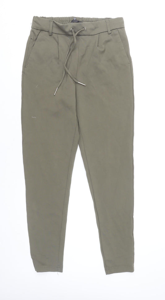 ONLY Womens Green Jogger Trousers Size S Elastic Waist Casual