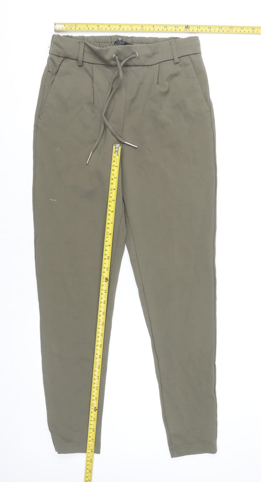 ONLY Womens Green Jogger Trousers Size S Elastic Waist Casual