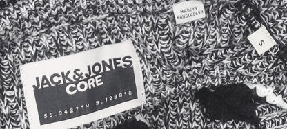 Jack & Jones Men’s Grey Striped Pullover Jumper Size S Crew Neck Knit