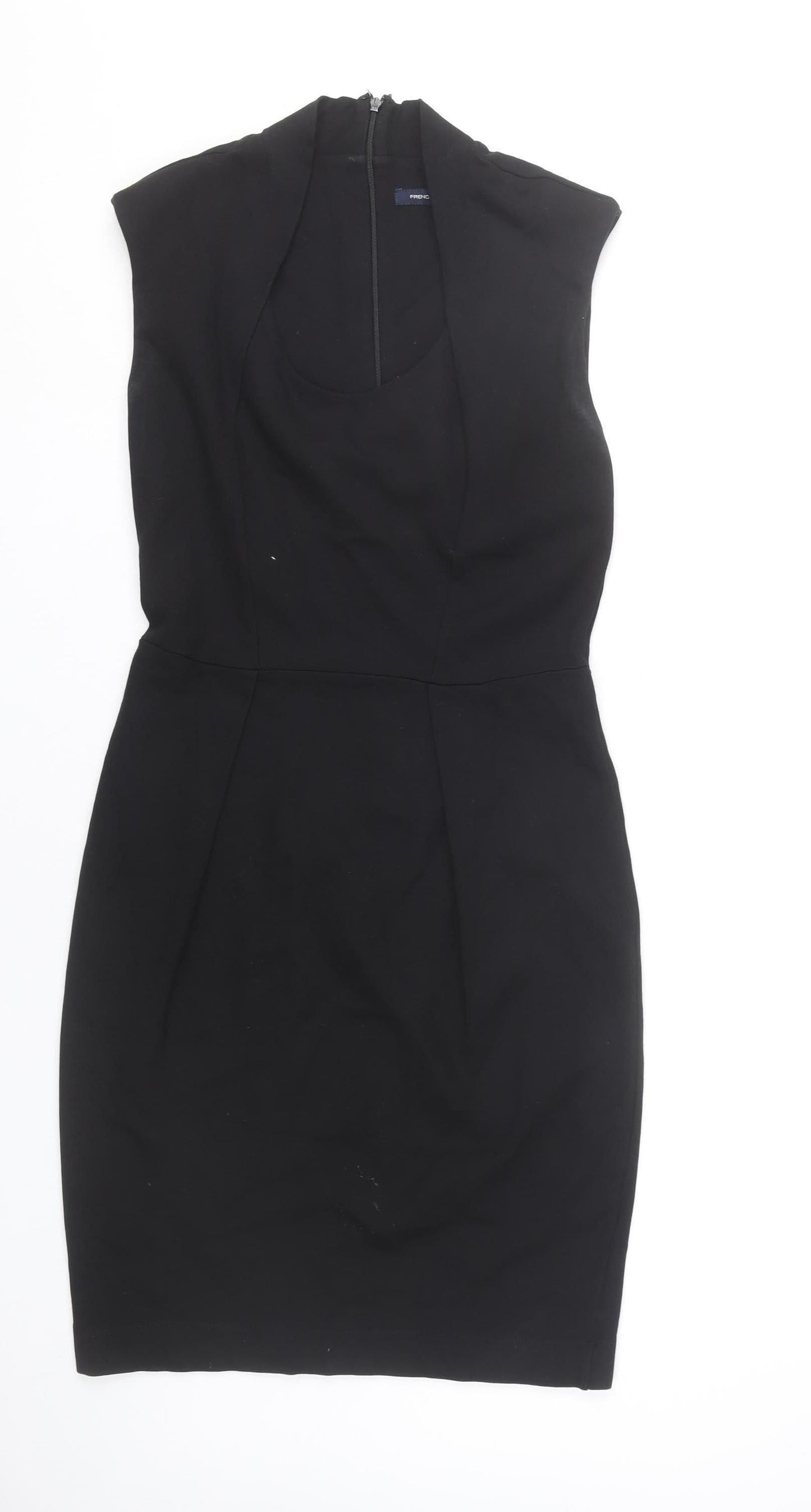 French Connection Womens Black Size 10 Sheath Knee Length Dress
