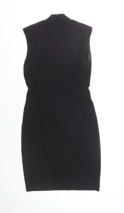 French Connection Womens Black Size 10 Sheath Knee Length Dress