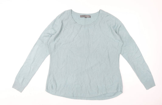 Womens UK Size L French Connection Blue Pullover Jumper