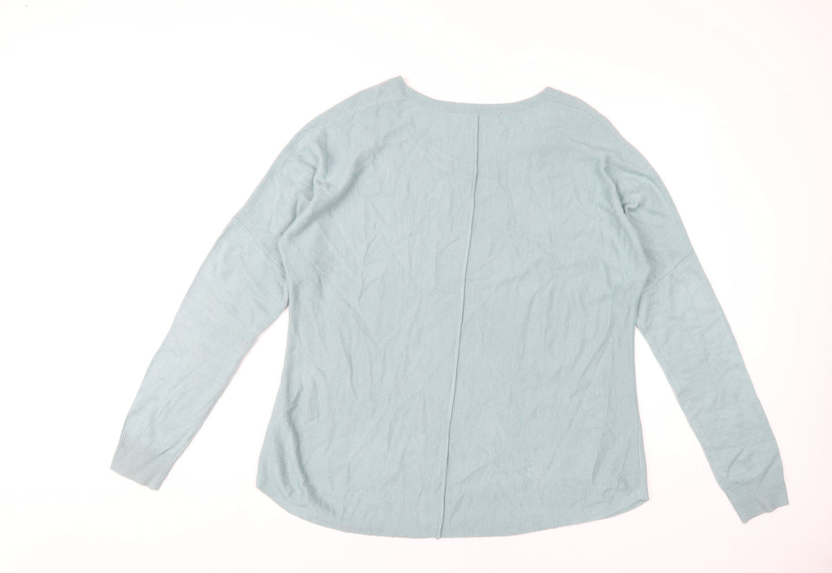 Womens UK Size L French Connection Blue Pullover Jumper