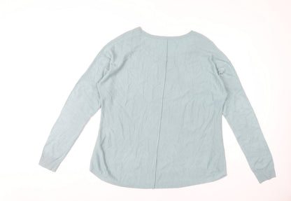 Womens UK Size L French Connection Blue Pullover Jumper