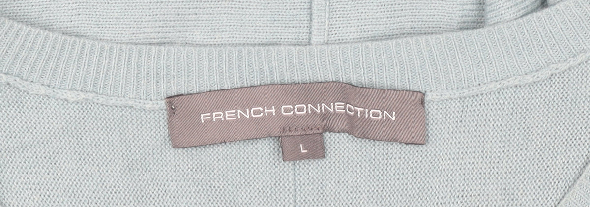 Womens UK Size L French Connection Blue Pullover Jumper