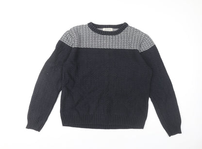 Burton Menswear Men’s Black Medium Pullover Knit Jumper Sweater