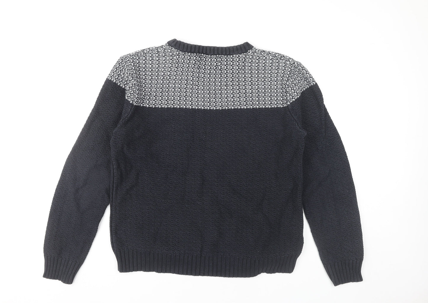 Burton Menswear Men’s Black Medium Pullover Knit Jumper Sweater