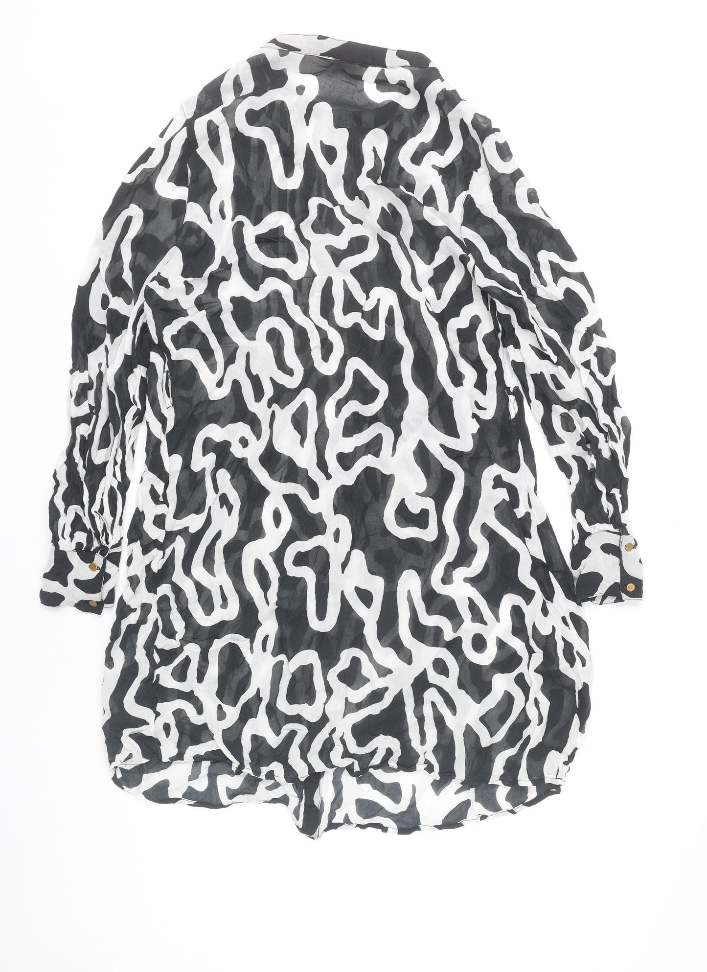 Next Women’s Black Animal Print Shirt Dress Size 14 Tall