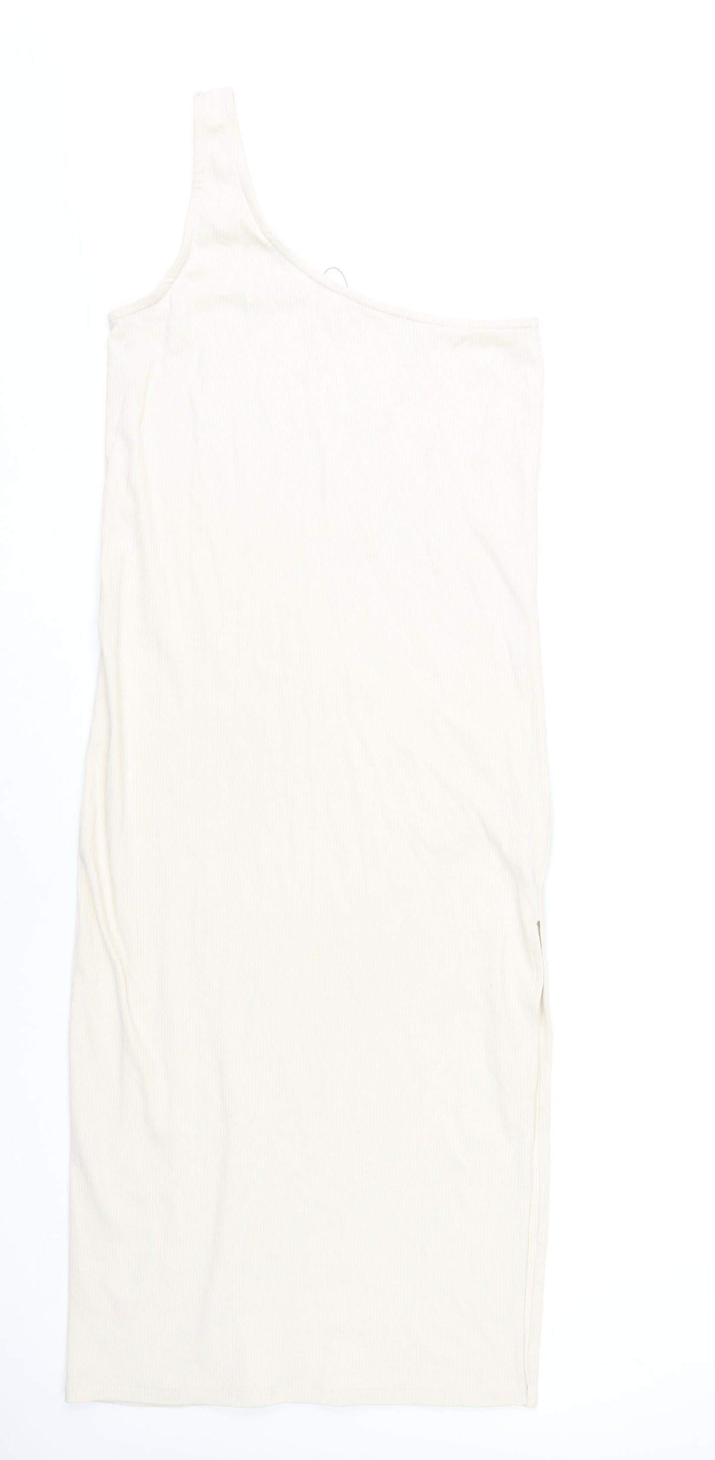 Marks and Spencer Women’s Ivory Size 14 Bodycon One Shoulder Dress