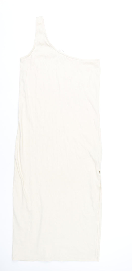 Marks and Spencer Women’s Ivory Size 14 Bodycon One Shoulder Dress
