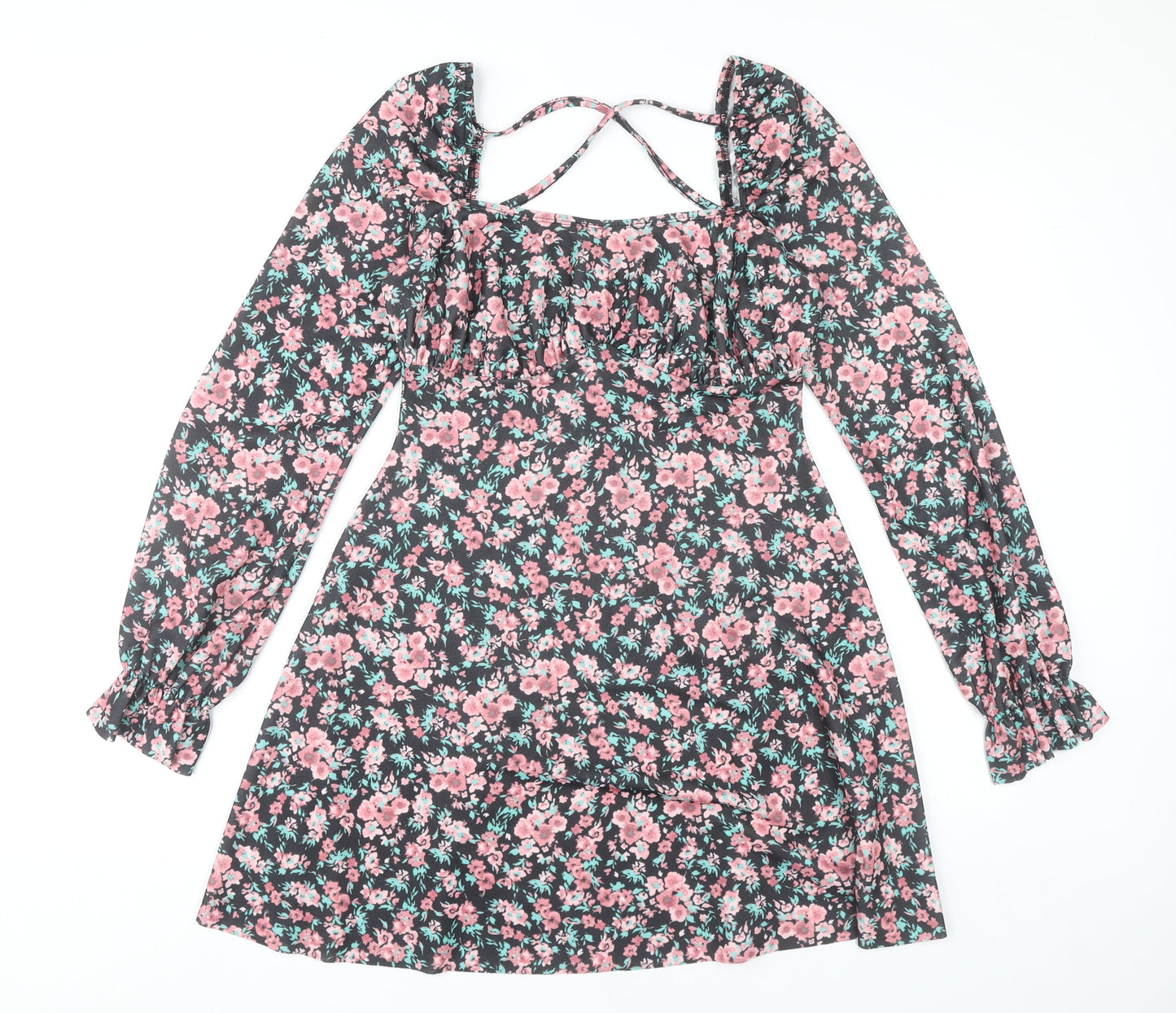 River Island Women’s Multicoloured Floral Mini A-Line Dress UK 10