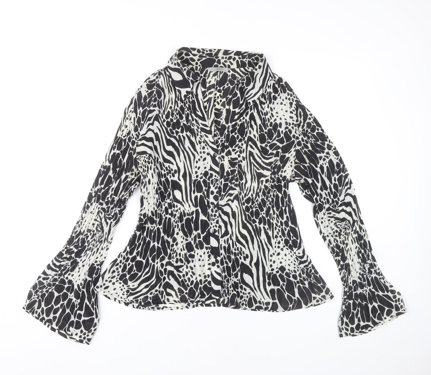 Womens UK Size 12 Marks and Spencer Black Tunic Blouse
