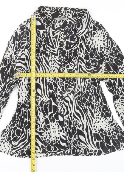 Womens UK Size 12 Marks and Spencer Black Tunic Blouse