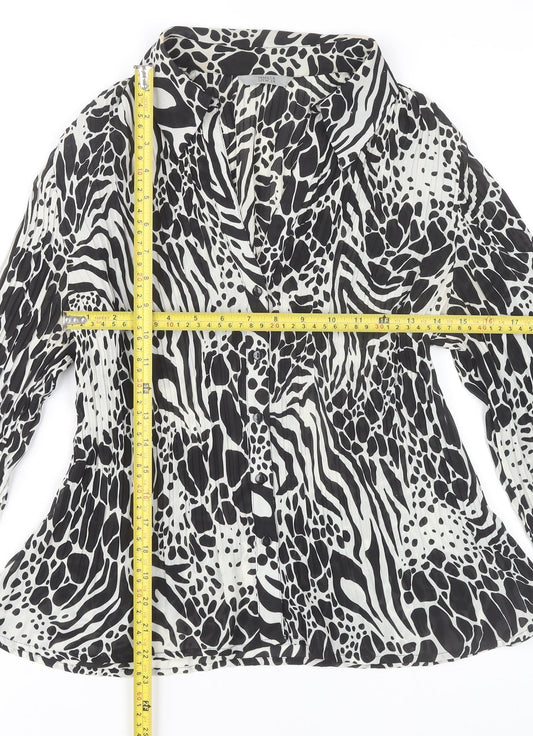 Womens UK Size 12 Marks and Spencer Black Tunic Blouse