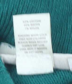 LOFT Women’s Green Mock Neck Pullover Jumper Size M Long Sleeve Knit